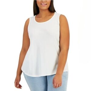 NWT Style & Co 3X White Tank Top Z-2593
